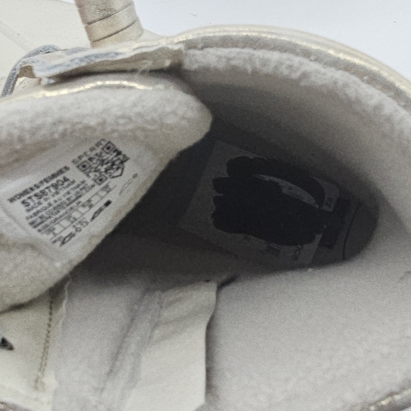 Sperry Saltwater Shimmer Leather Duck Boots Ivory Size 6 - Picture 9 of 9